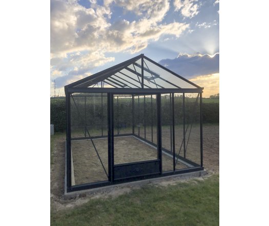 Serre Luxia, aluminium, structure avec différentes couleurs, 3.09 x 5.30 m, 16.40 m²