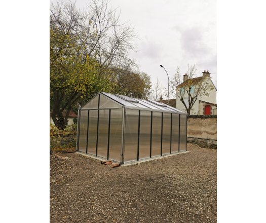 Serre Supra, aluminium, structure avec différentes couleurs, 3.15 x 4.57 m, 14.40m²