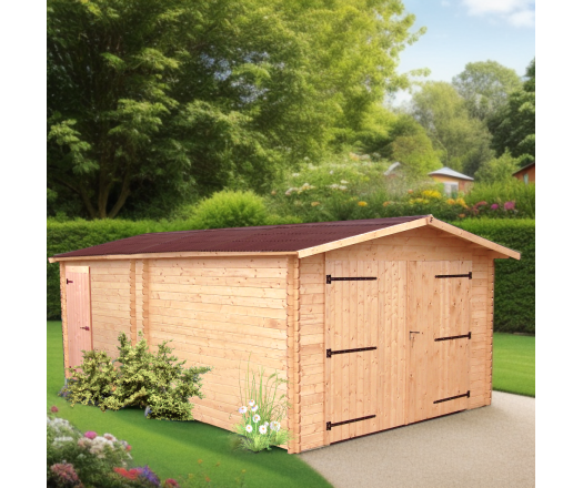 Garage Denis, Douglas Madriers 28mm, 3.50 x 5.40m, 19.00m²