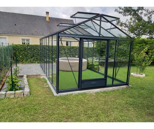 Serre Luxia, aluminium, structure avec différentes couleurs, 3.09 x 5.30 m, 16.40 m²