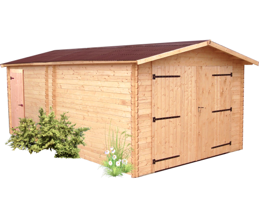 Garage Denis, Douglas Madriers 28mm, 3.50 x 5.40m, 19.00m²