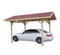 Carport Karpa, Epicéa du nord section 120 x 45mm, 3.50 x 5.00m, 17.50m²