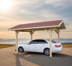 Carport Karpa, Epicéa du nord section 120 x 45mm, 3.50 x 5.00m, 17.50m²