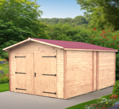 Garage Denis, Douglas Madriers 28mm, 3.50 x 5.40m, 19.00m²