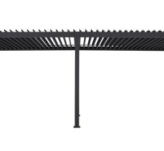 Pergola bioclimatique avec ventelles électrique et ruban LED, Aluminium, 3.0 x 6.0 m, 18m²