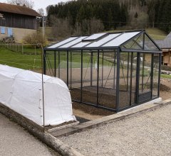 Serre Supra, aluminium, structure avec différentes couleurs, 3.15 x 3.80 m, 12 m²