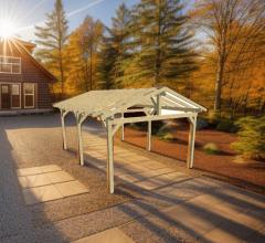 Carport Karpa, Epicéa du nord section 120 x 120mm, 3.90 x 5.90m, 28.40m²