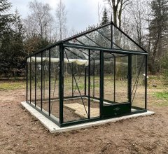 Serre Luxia, aluminium, structure avec différentes couleurs, 3.09 x 3.80 m, 11.80m²