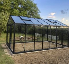 Serre Luxia, aluminium, structure avec différentes couleurs, 3.09 x 5.30 m, 16.40 m²