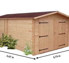 Garage Denis, Douglas Madriers 28mm, 3.50 x 5.40m, 19.00m²